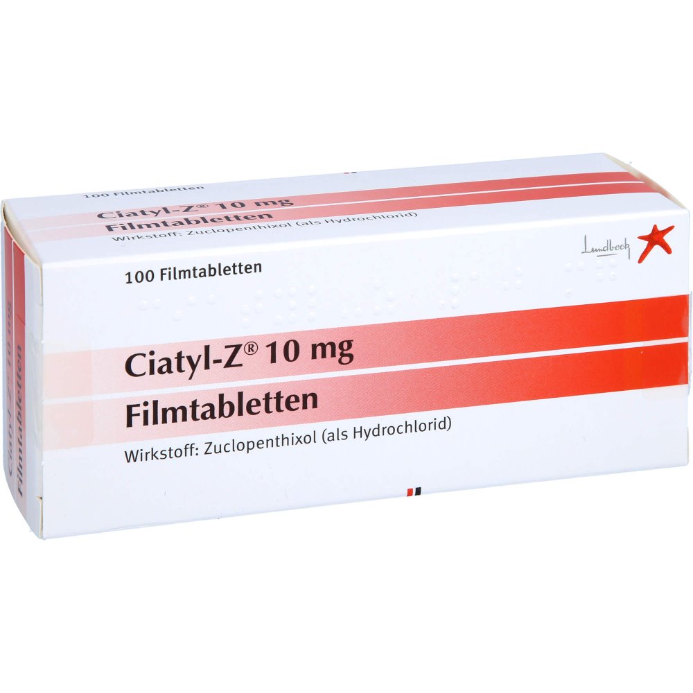 Das Produktfoto zeigt Ciatyl-Z 10 Mg Filmtabletten (100 stk) PZN 17580148
