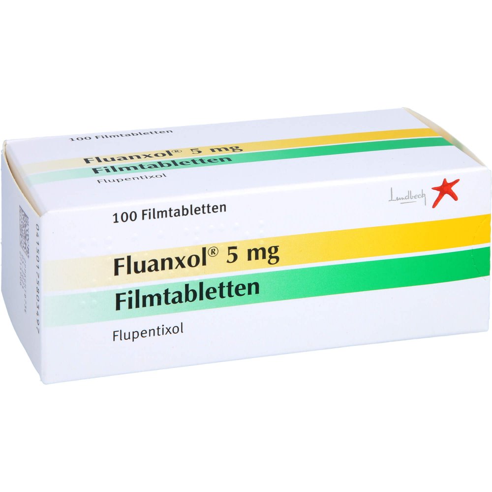Das Produktfoto zeigt Fluanxol 5 Mg Filmtabletten (100 stk) PZN 17580349