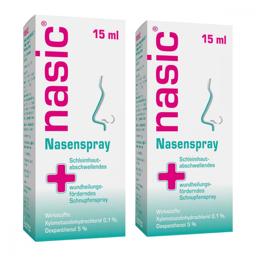 Das Produktfoto zeigt Nasic Nasenspray (2X15 ml) PZN 17587239