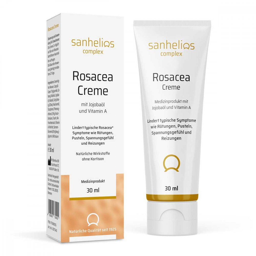 Das Produktfoto zeigt Sanhelios Rosacea Creme (30 ml) PZN 17588055