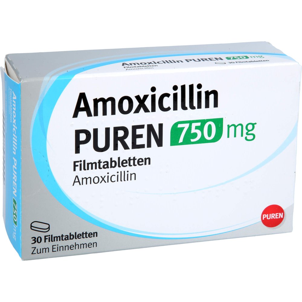 Amoxicillin Puren 750 Mg Filmtabletten (30 stk)