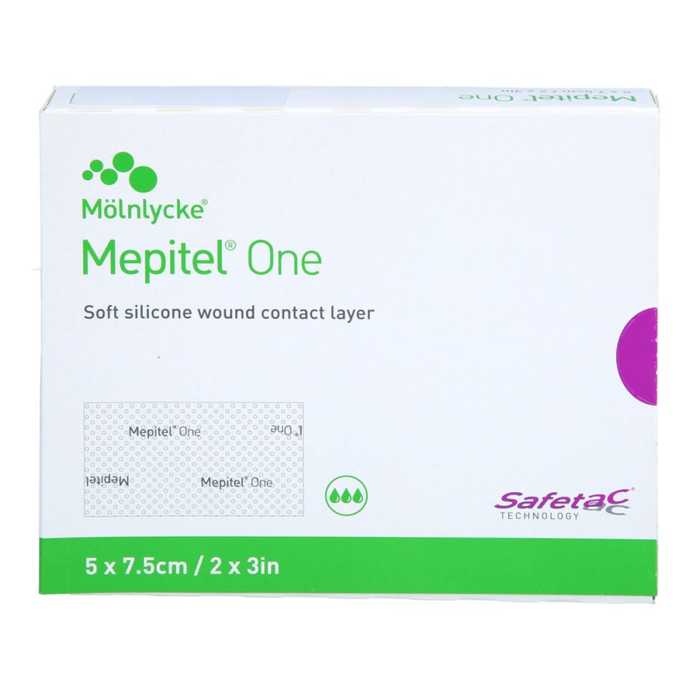 Das Produktfoto zeigt Mepitel One 5x7,5 Cm Silikon Netzverband (10 stk) PZN 17606043