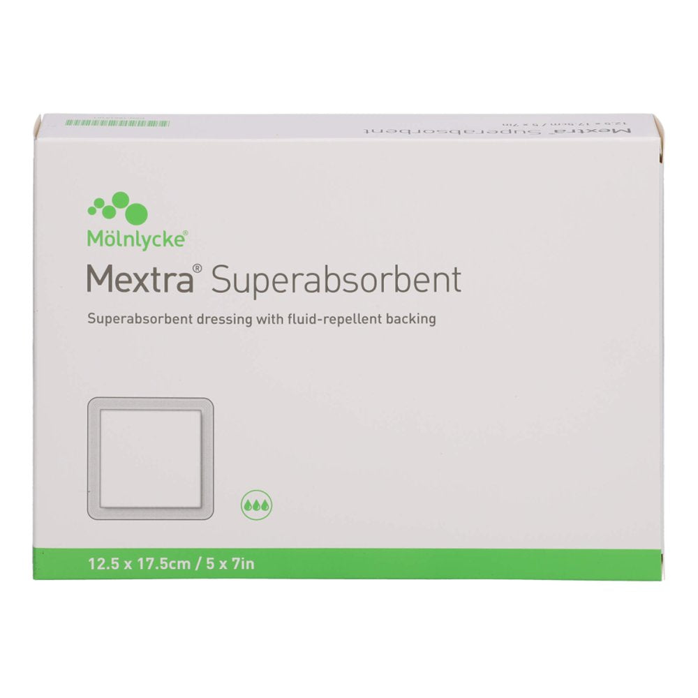 Das Produktfoto zeigt Mextra Superabsorbent Verband 12,5x17,5 Cm (10 stk) PZN 17606132