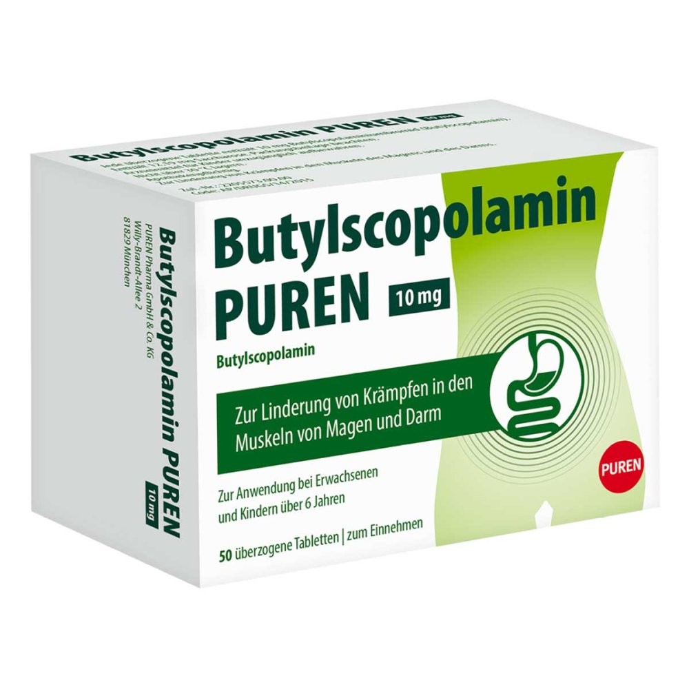 Butylscopolamin Puren 10 Mg Überzogene Tab. (50 stk)