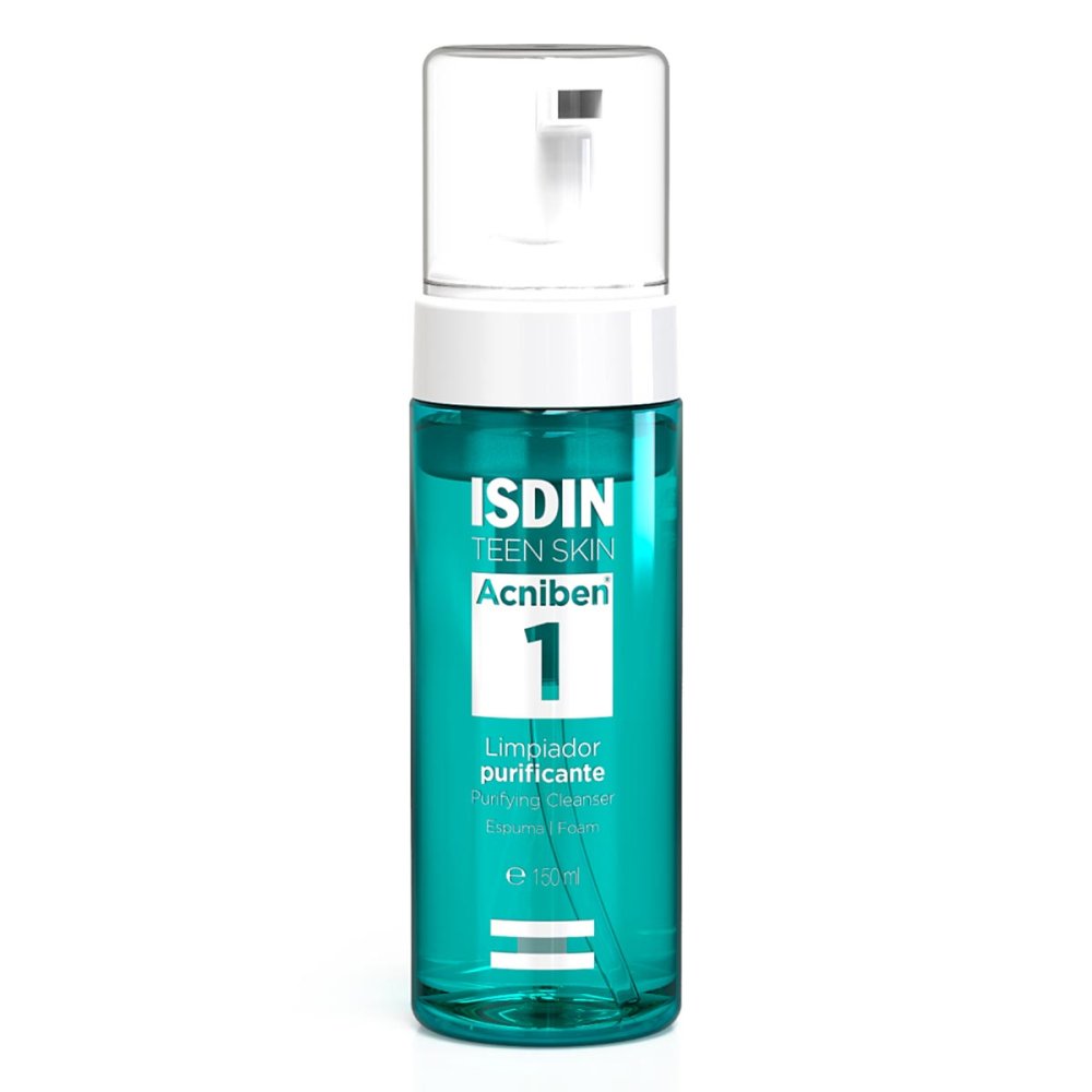 Das Produktfoto zeigt Isdin Acniben Teen Klärende Gesichtsreinig.Schaum (150 ml) PZN 17618313