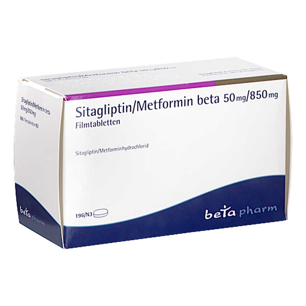 Sitagliptin/Metformin Beta 50 Mg/850 Mg Filmtabl. (196 stk)
