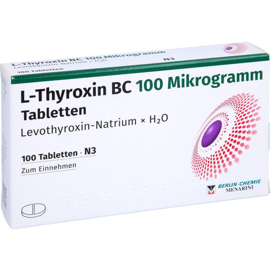 Das Produktfoto zeigt L-Thyroxin Bc 100 Mikrogramm Tabletten (100 stk) PZN 17627677
