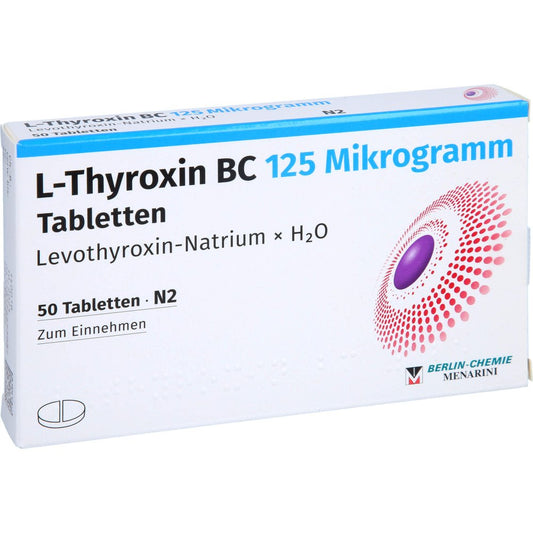 Das Produktfoto zeigt L-Thyroxin Bc 125 Mikrogramm Tabletten (50 stk) PZN 17627708