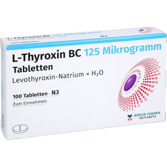 Das Produktfoto zeigt L-Thyroxin Bc 125 Mikrogramm Tabletten (100 stk) PZN 17627714