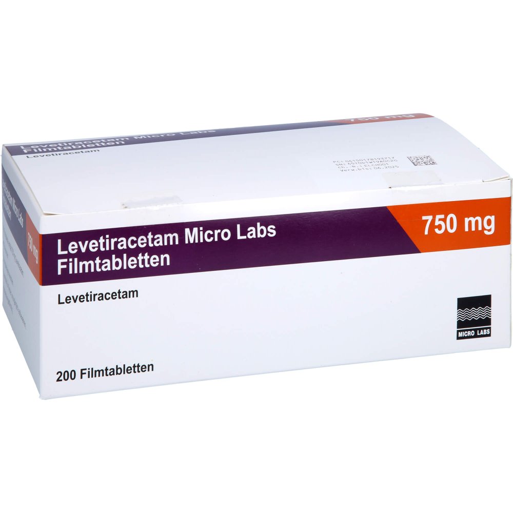 Levetiracetam Micro Labs 750 Mg Filmtabletten (200 stk)