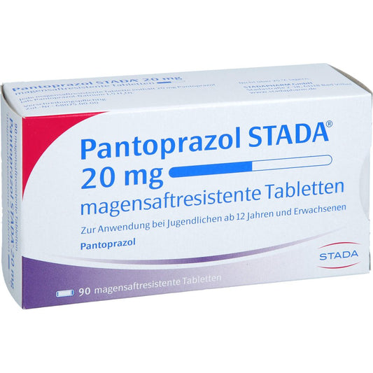 Das Produktfoto zeigt Pantoprazol Stada 20 Mg Magensaftres.Tabletten (90 stk) PZN 17827620