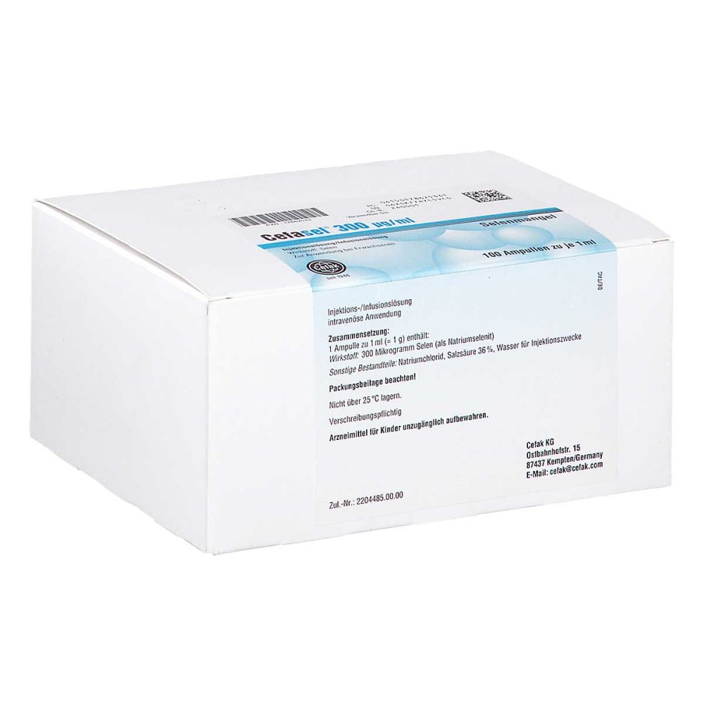 Cefasel 300 Μg/Ml Injektions-/Infusionslösung (100X1 ml)