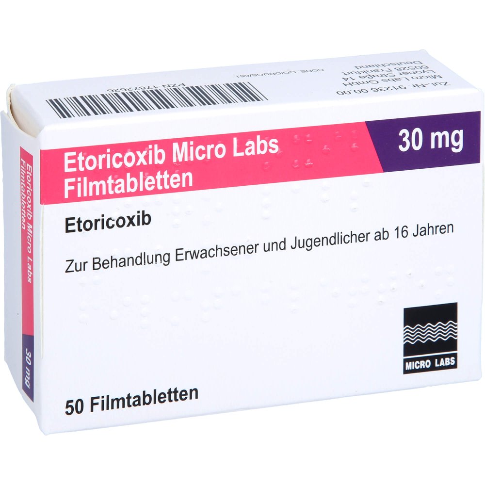 Etoricoxib Micro Labs 30 Mg Filmtabletten (50 stk)