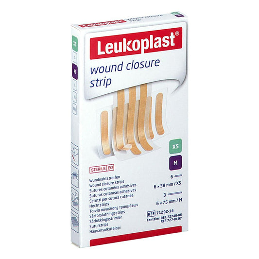 Das Produktfoto zeigt Leukoplast Wound Closure Strip Mix Beige (2 stk) PZN 17875702