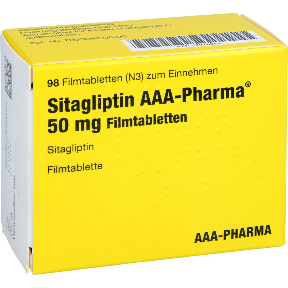 Sitagliptin Aaa-Pharma 50 Mg Filmtabletten (98 stk)