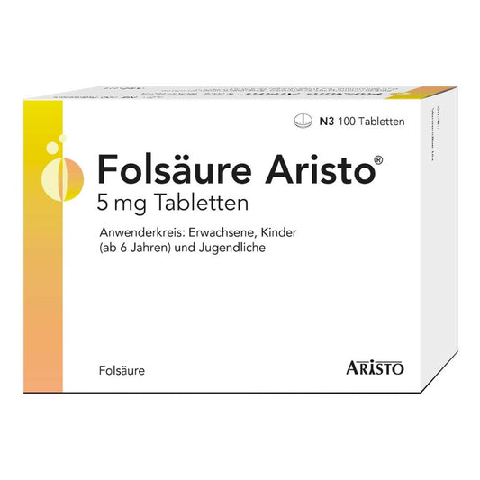 Folsäure Aristo 5 Mg Tabletten (100 stk)