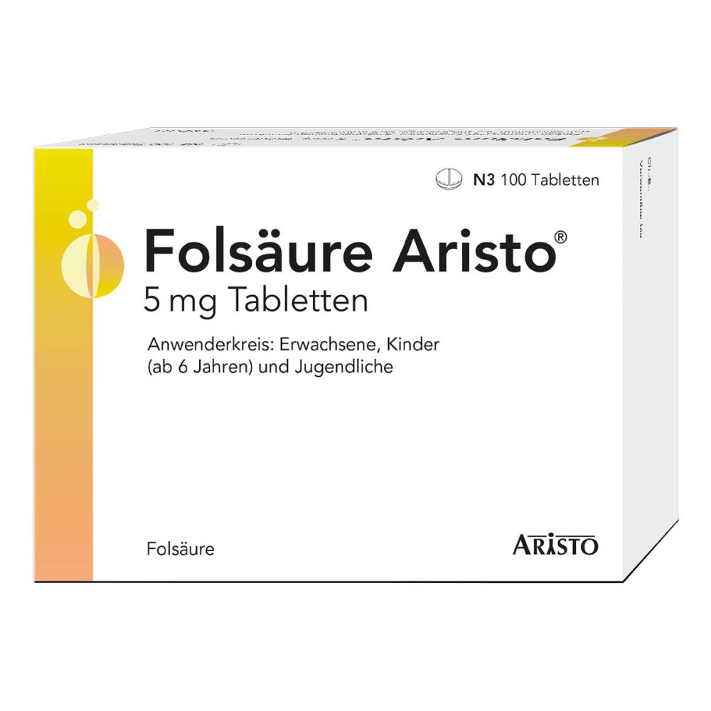 Folsäure Aristo 5 Mg Tabletten (100 stk)