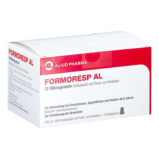 Das Produktfoto zeigt Formoresp Al 12 Μg Hartkapseln M.Plv.Z.Inhalation (3X60 stk) PZN 17924398