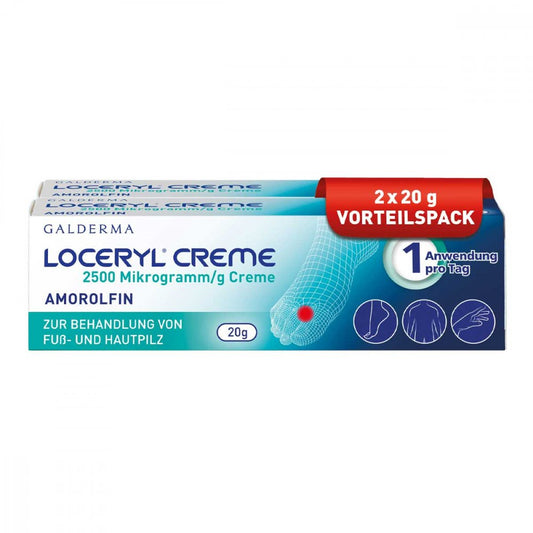 Das Produktfoto zeigt Loceryl Creme (2X20 g) PZN 17933658