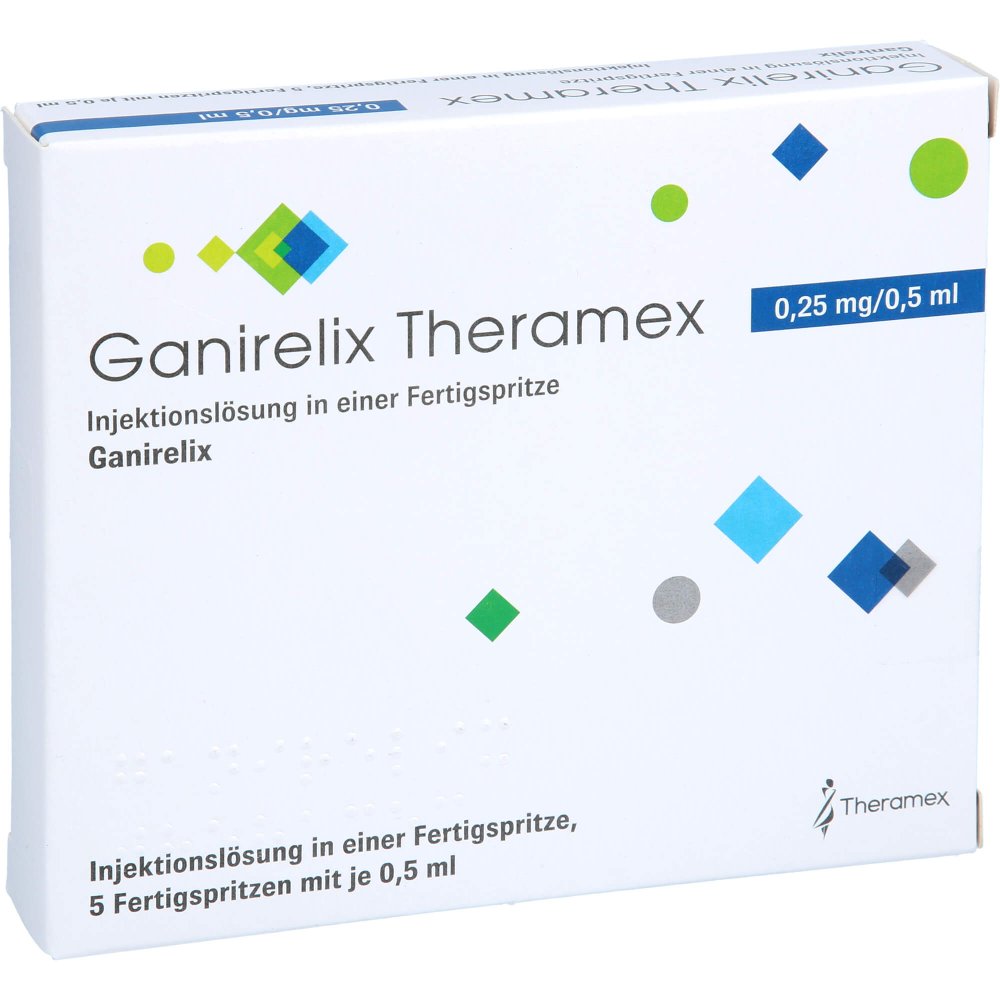 Ganirelix Theramex 0,25 Mg/0,5 Ml Inj.-Lsg.I.E.Fs (5 stk)