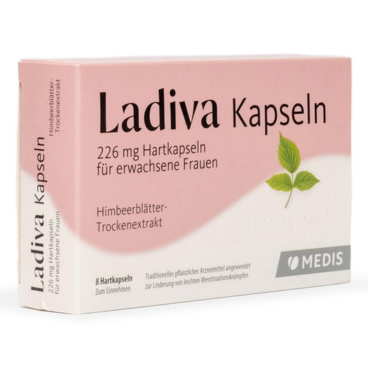 Das Produktfoto zeigt Ladiva Kapseln 226 Mg Hartkapseln (8 stk) PZN 17939939