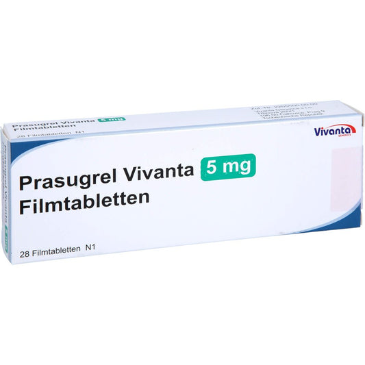 Das Produktfoto zeigt Prasugrel Vivanta 5 Mg Filmtabletten (28 stk) PZN 17940173