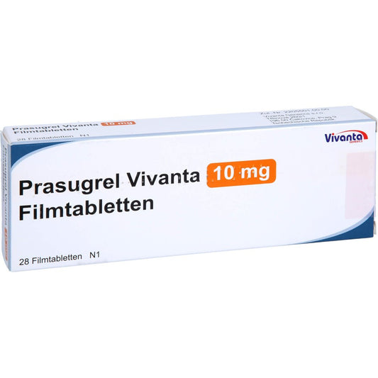 Das Produktfoto zeigt Prasugrel Vivanta 10 Mg Filmtabletten (28 stk) PZN 17940204
