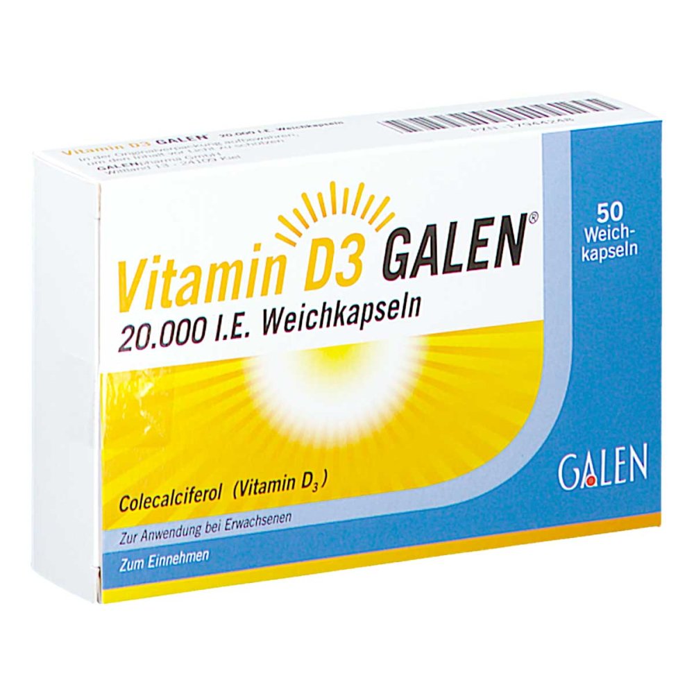 Vitamin D3 Galen 20.000 I.E. Weichkapseln (50 stk)