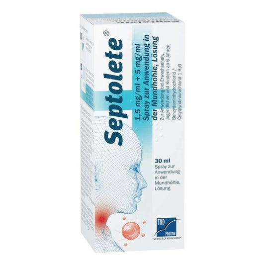 Septolete 1,5mg/Ml + 5mg/Ml Spr.Z.Anw.I.D.Mundhö. (30 ml)