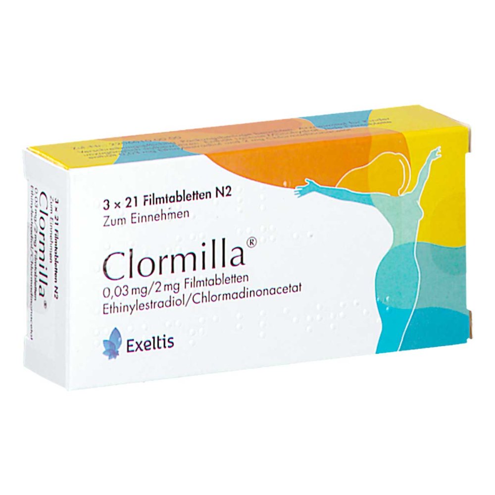 Clormilla 0,03 Mg/2 Mg Filmtabletten (3X21 stk)