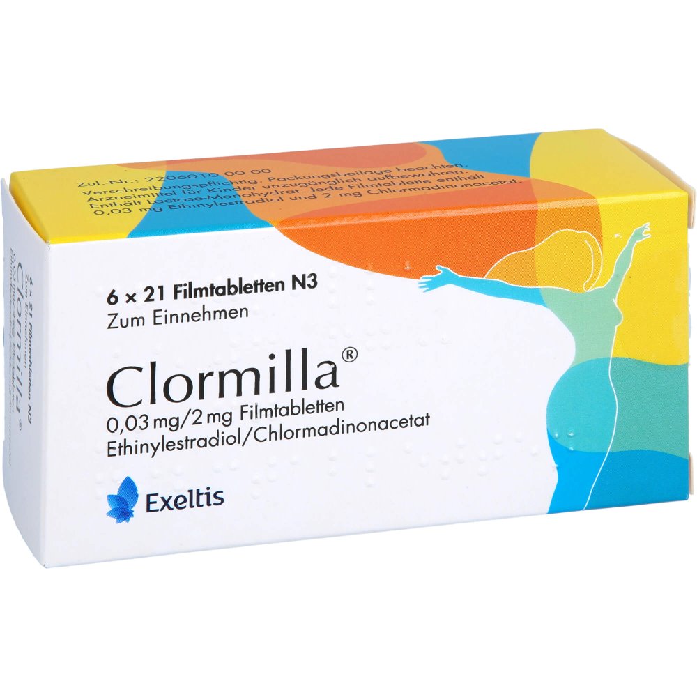 Clormilla 0,03 Mg/2 Mg Filmtabletten (6X21 stk)