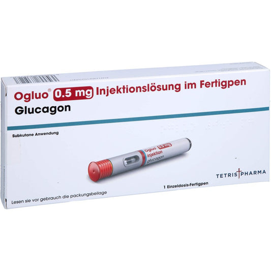 Das Produktfoto zeigt Ogluo 0,5 Mg Injektionslösung Im Fertigpen (1 stk) PZN 17946980