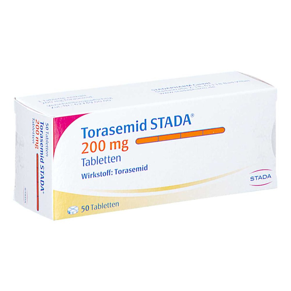 Das Produktfoto zeigt Torasemid Stada 200 Mg Tabletten (50 stk) PZN 17971759