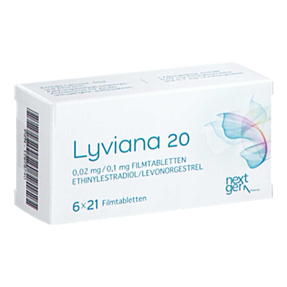 Lyviana 20 0,02 Mg/0,1 Mg Filmtabletten (6X21 stk)