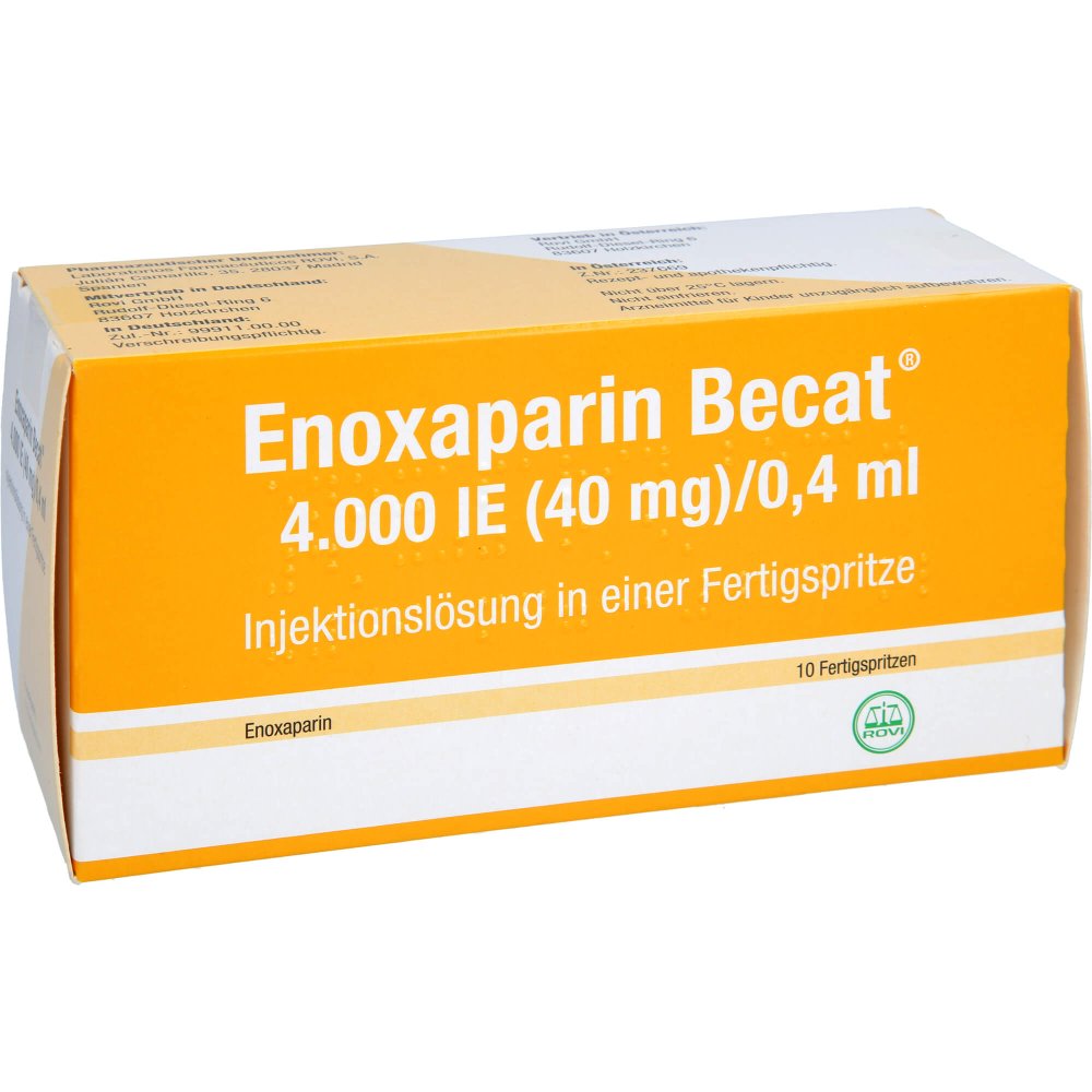 Enoxaparin Becat 4.000 I.E. 40mg/0,4ml Inj.-Lsg.Fs (10 stk)