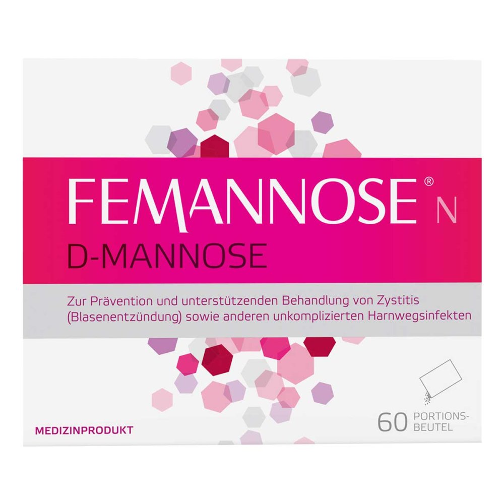 Das Produktfoto zeigt Femannose N Granulat Portionsbeutel (60 stk) PZN 17977070