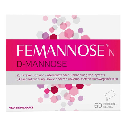 Das Produktfoto zeigt Femannose N Granulat Portionsbeutel (60 stk) PZN 17977070