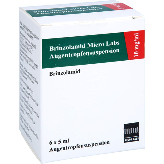 Das Produktfoto zeigt Brinzolamid Micro Labs 10 Mg/Ml Augentropfensusp. (6X5 ml) PZN 17982941