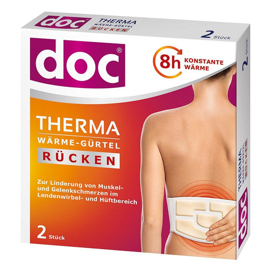 Das Produktfoto zeigt Doc Therma Wärme-Gürtel Rücken (2 stk) PZN 18017136