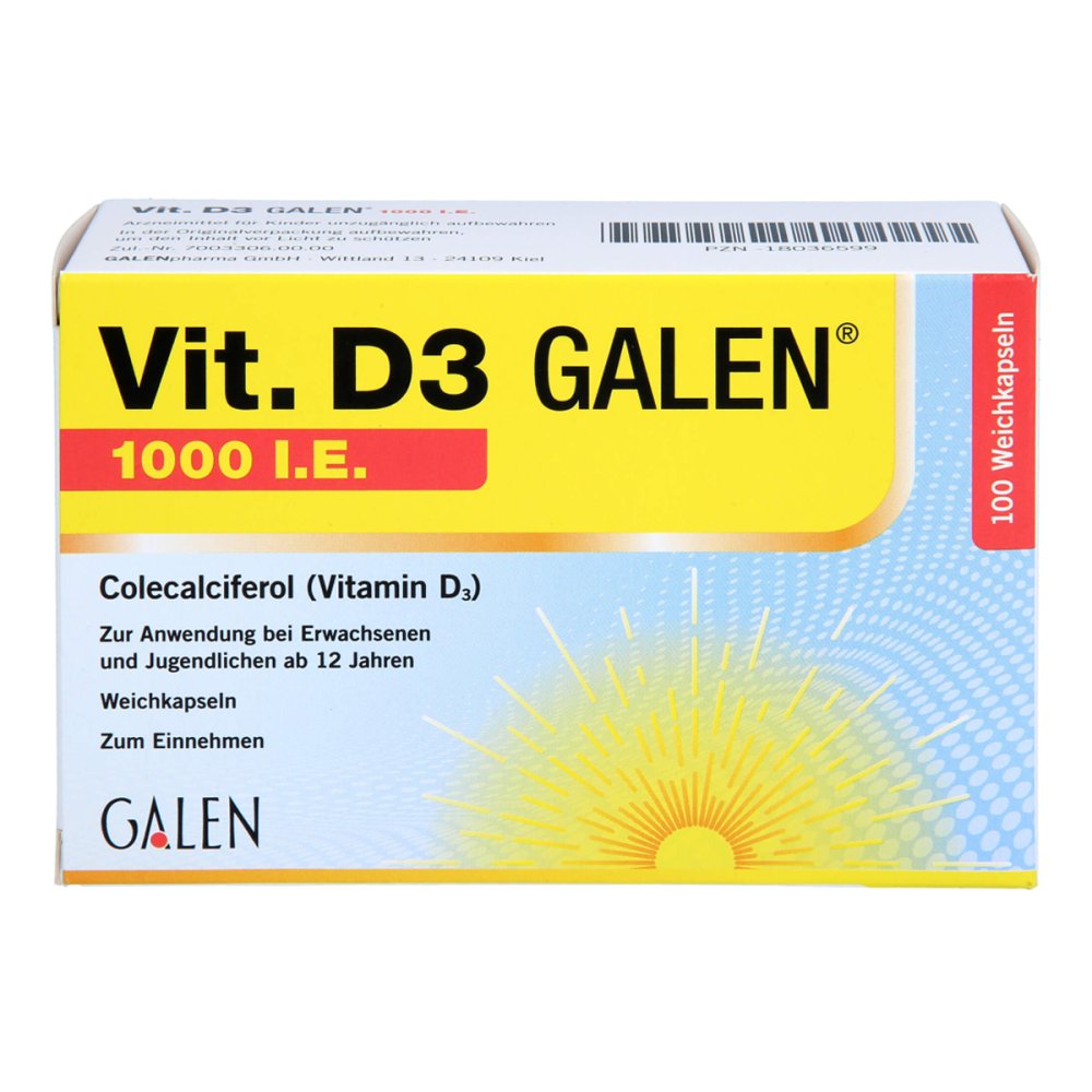 Vit. D3 Galen 1000 I.E. Weichkapseln (100 stk)