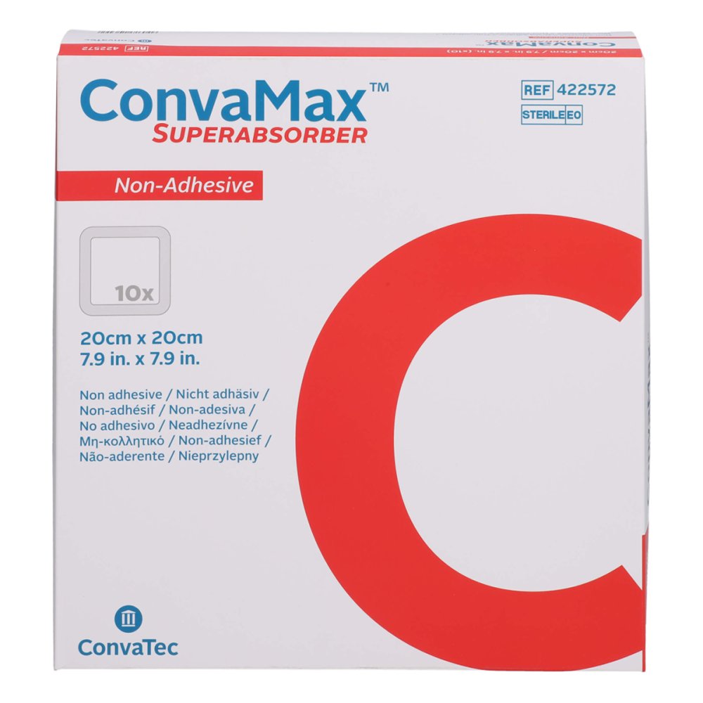 Das Produktfoto zeigt Convamax Superabsorber Nicht Adhäsiv 20x20 Cm (10 stk) PZN 18037624