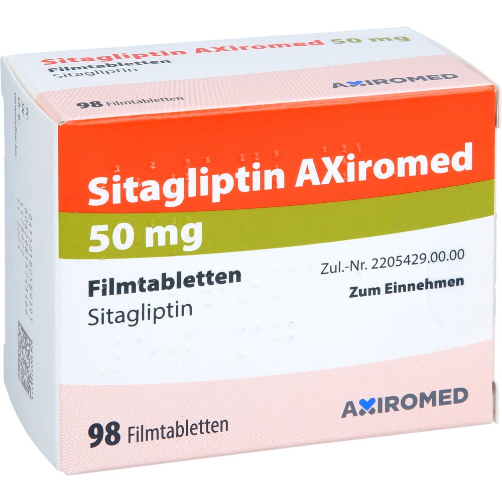 Sitagliptin Axiromed 50 Mg Filmtabletten (98 stk)
