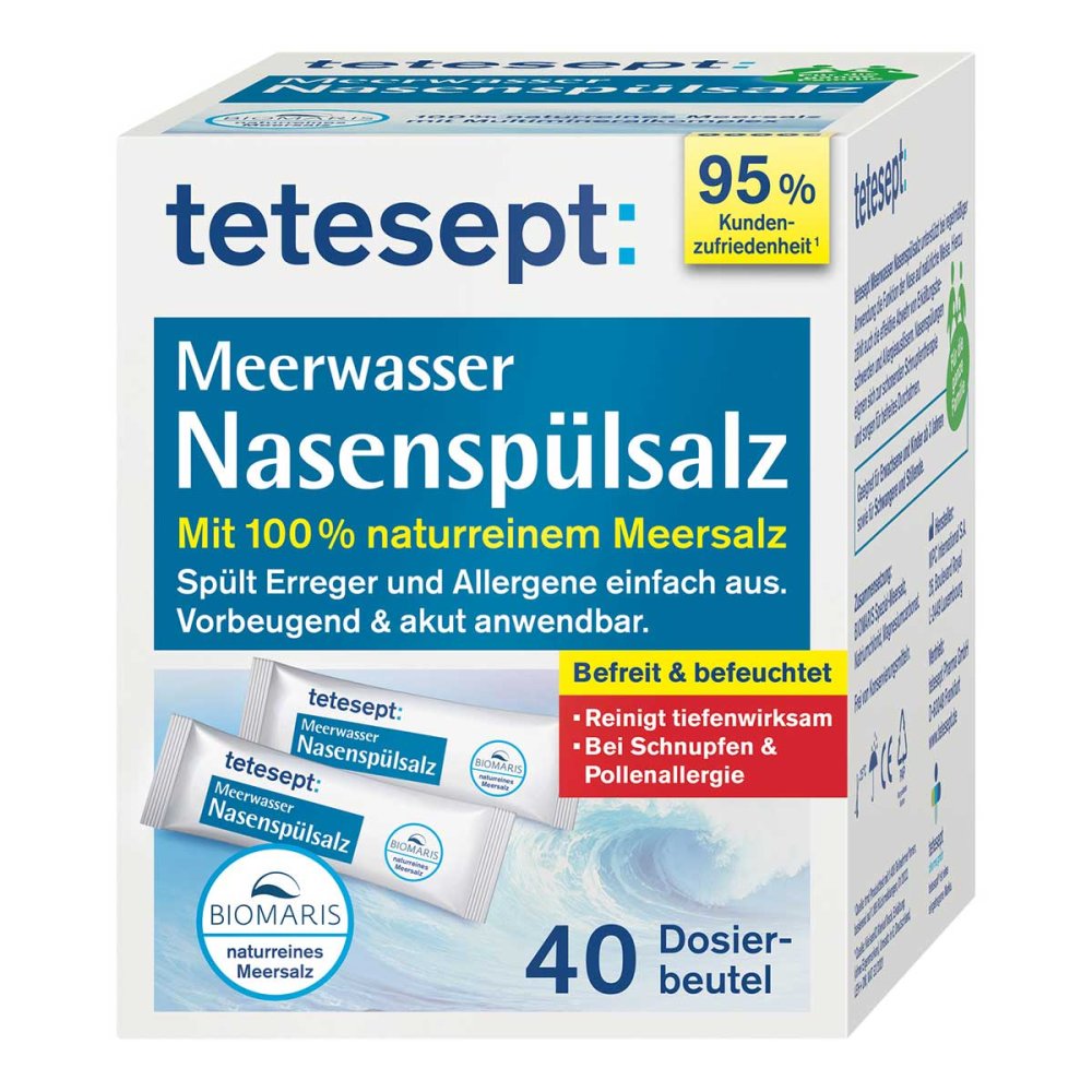 Tetesept Meerwasser Nasenspülsalz (40 stk)
