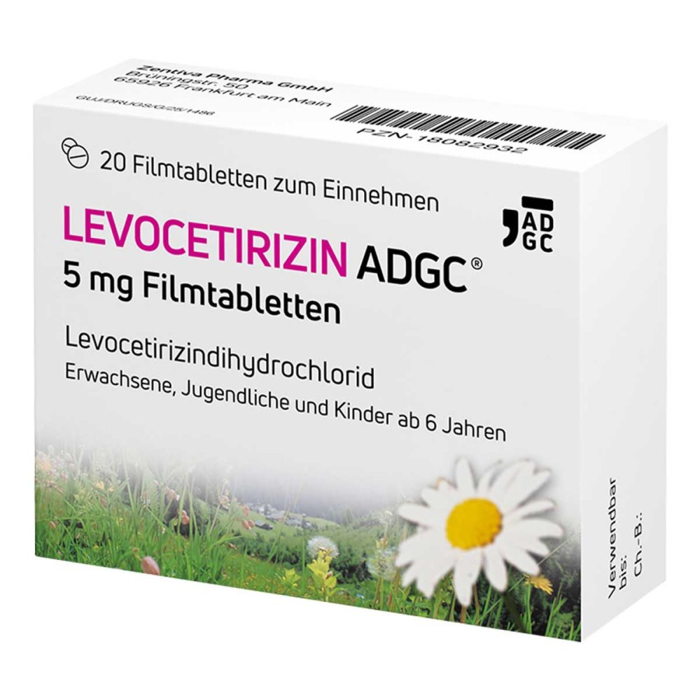 Levocetirizin Adgc 5 Mg Filmtabletten (20 stk)