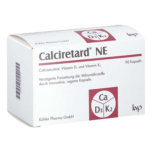 Das Produktfoto zeigt Calciretard Ne Kapseln (90 stk) PZN 18084090