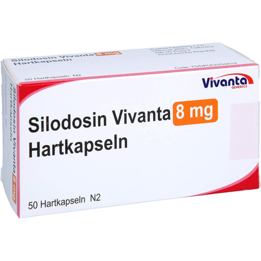 Das Produktfoto zeigt Silodosin Vivanta 8 Mg Hartkapseln (50 stk) PZN 18106644