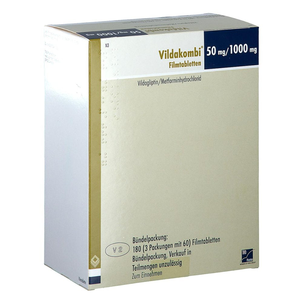 Vildakombi 50 Mg/1000 Mg Filmtabletten (3X60 stk)