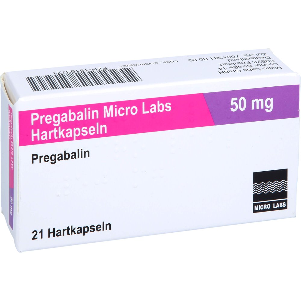 Pregabalin Micro Labs 50 Mg Hartkapseln (21 stk)