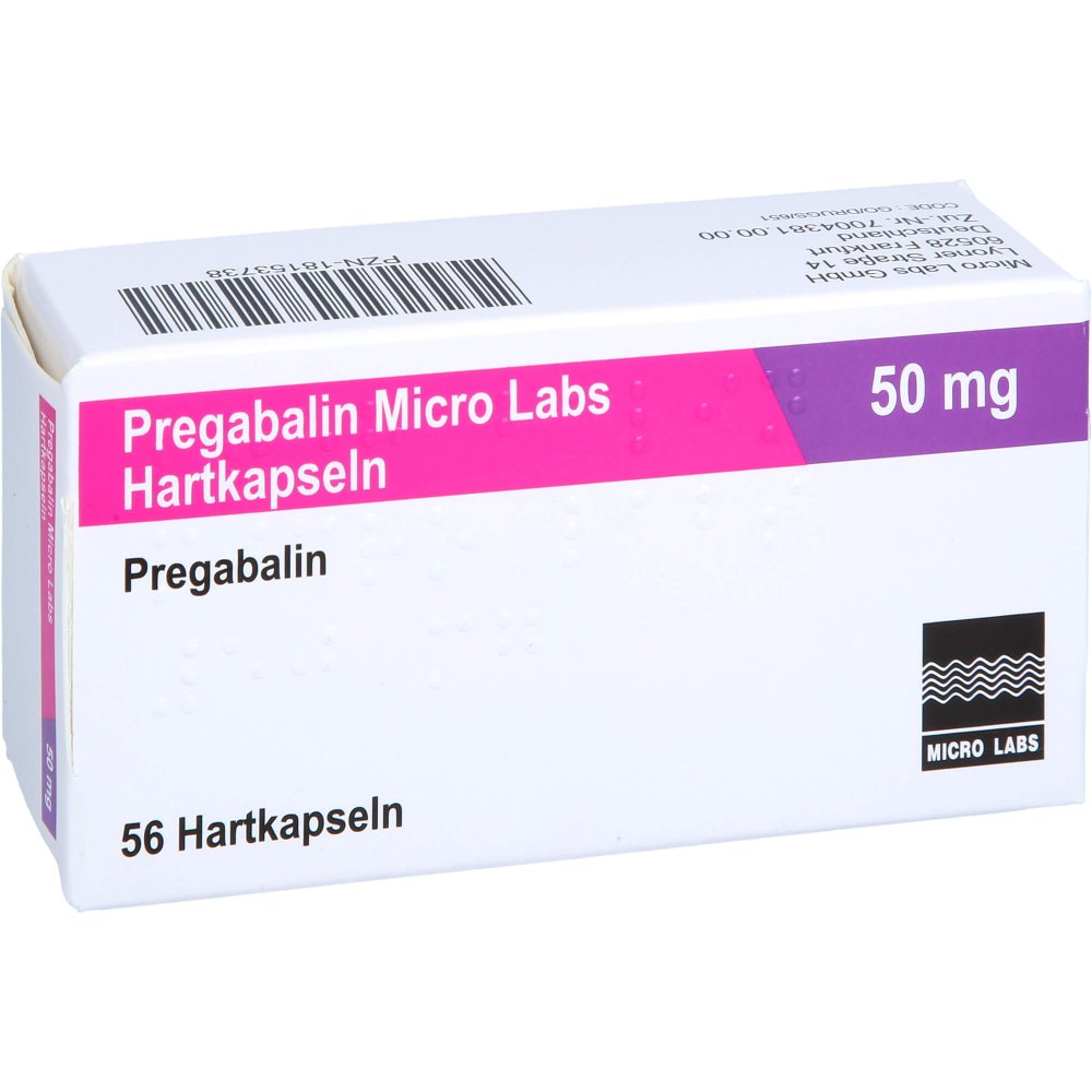 Pregabalin Micro Labs 50 Mg Hartkapseln (56 stk)