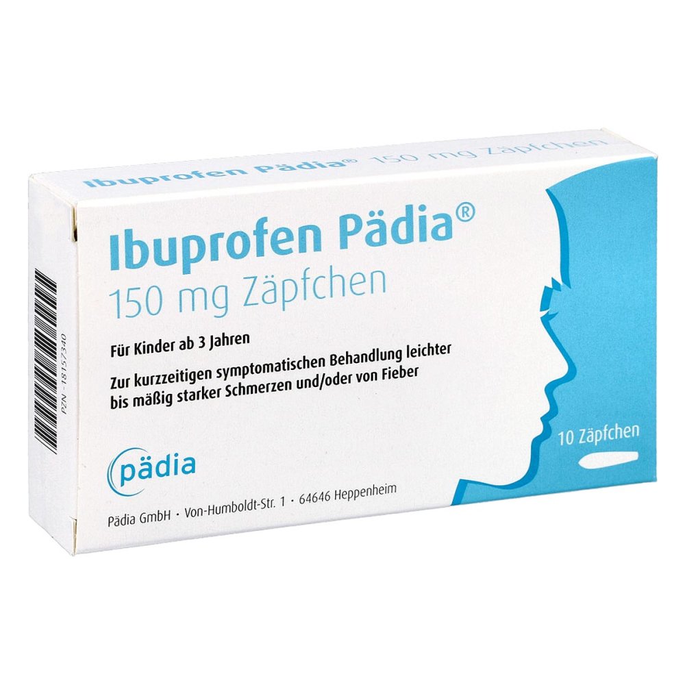 Ibuprofen Pädia 150 Mg Zäpfchen (10 stk)